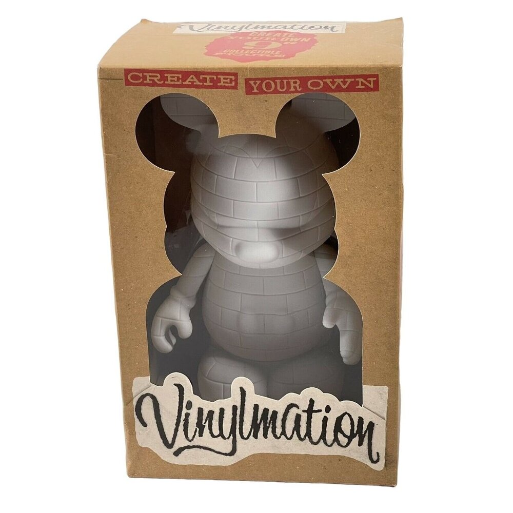Disney Vinylmation Create Your Own Blank Mickey Mouse White New In Box RARE 9"